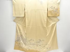 枝花に萩模様訪問着